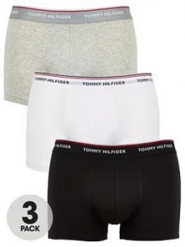 Image of Tommy Hilfiger 3 Pack Premium Essentials Trunk - Grey/White/Black