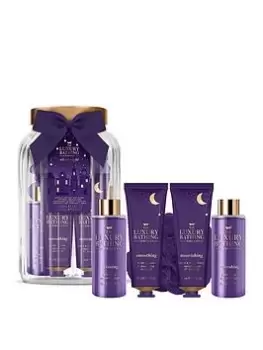 Image of The Luxury Bathing Company Lavender Sleep Therapy Glass Jar Gift Set