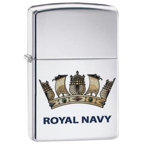 Image of Zippo Royal Air Force Logo Brushed Chrome Finish Windproof Lighter