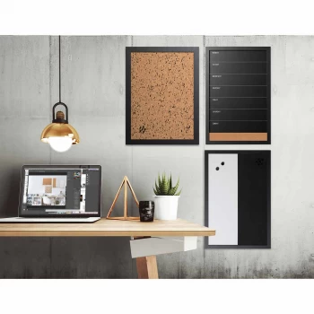 Image of Bi-Office Black and White Message Personal Boards Assorted Pack of 3