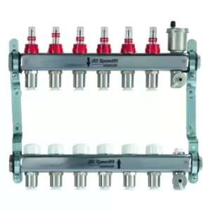 Image of John Guest Speedfit 3 Port UFH Manifold 15mm Connections JGUFHMAN3/2