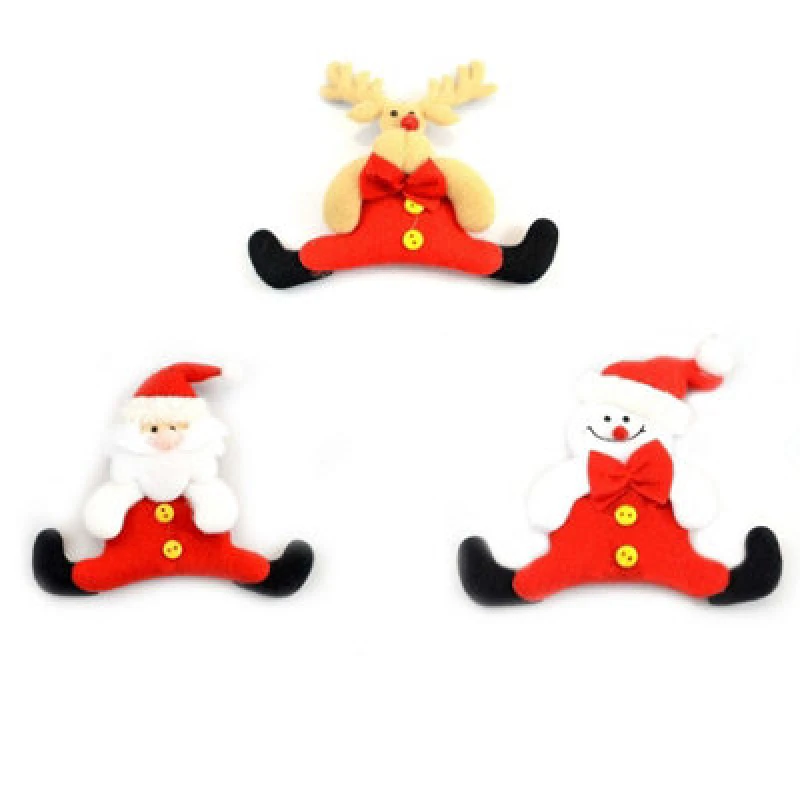 Image of Shatchi 3 Handmade Novelty Christmas Tree Hanging Xmas Home Decor Stocking Fillers Santa Snowman Reindeer Teddy Multi