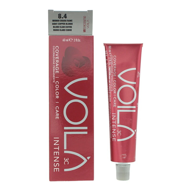 Image of Intercosmo Voila 3c Intense 8.4 Light Copper Blonde Hair Colour 60ml