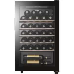 Image of Haier Wine Bank 50 Serie 3 HWS33GG Wine Cooler - Black - G Rated