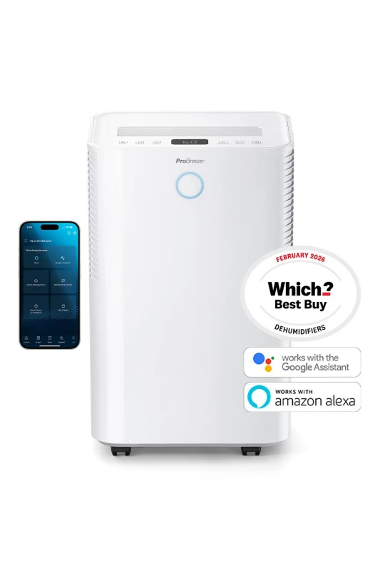 Image of Pro Breeze OmniDry 20L Dehumidifier with Smart App Control White