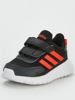 Image of adidas Tensaur Run Infant Trainers - Black/Orange, Size 4