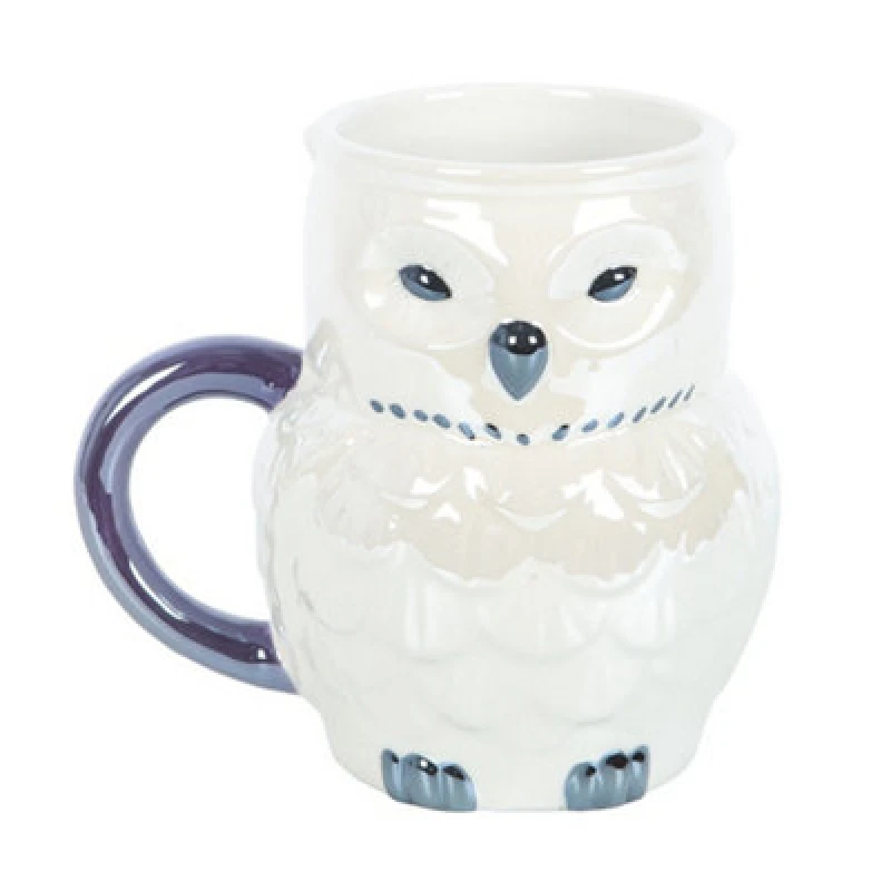 Image of Something Different Something Different Iridescent Owl Mug in White White One Size Unisex 5063652539453