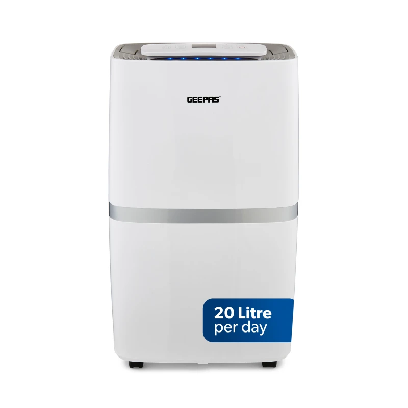 Image of Geepas 20L Dehumidifier with Laundry Mode 5.5L Tank 24hr Timer in White White Unisex