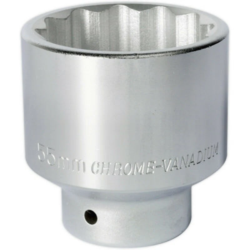Image of Loops 55mm Forged Steel Drive Socket - 3/4" Square Drive - Chrome Vanadium Socket Metallics