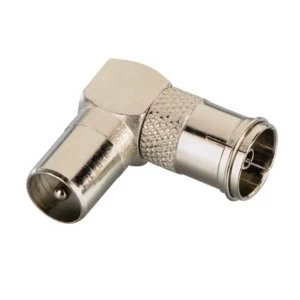 Image of Hama Antenna Adapter, coax plug - coax socket, 90&deg;