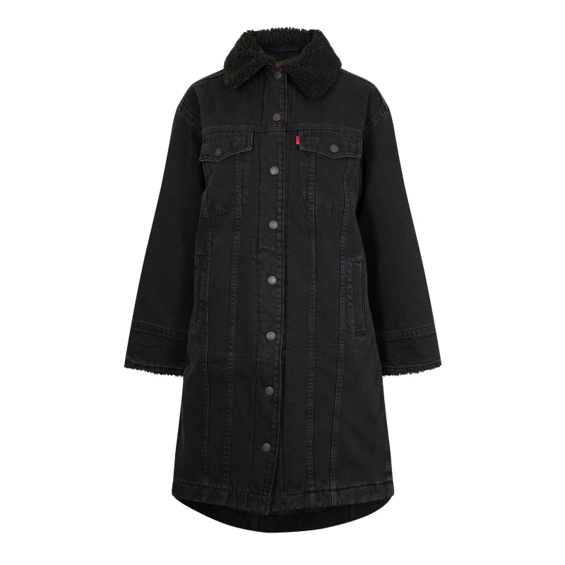 Image of Levis Womens Padded Trucker Denim Jacket Come Back Trckr female 8 (XS)