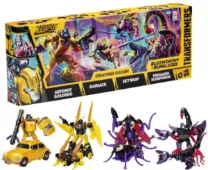 Image of Transformers Generations Legacy Buzzworthy Bumblebee Action Figure 4-Pack Creatures Collide