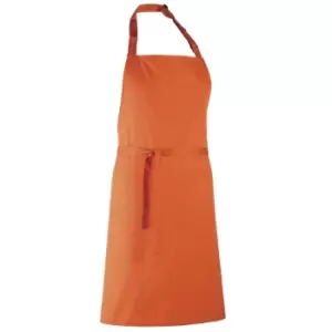 Image of Premier 'colours' Bib Apron / Workwear (pack Of 2) (one Size, Orange)