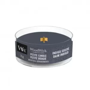 Image of Woodwick Indigo Suede Scented Candle Petite