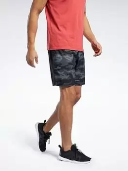 Image of Reebok Workout Ready Graphic Shorts - Black, Size L, Men