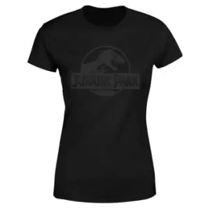 Image of Jurassic Park Monochrome Womens T-Shirt - Black - S