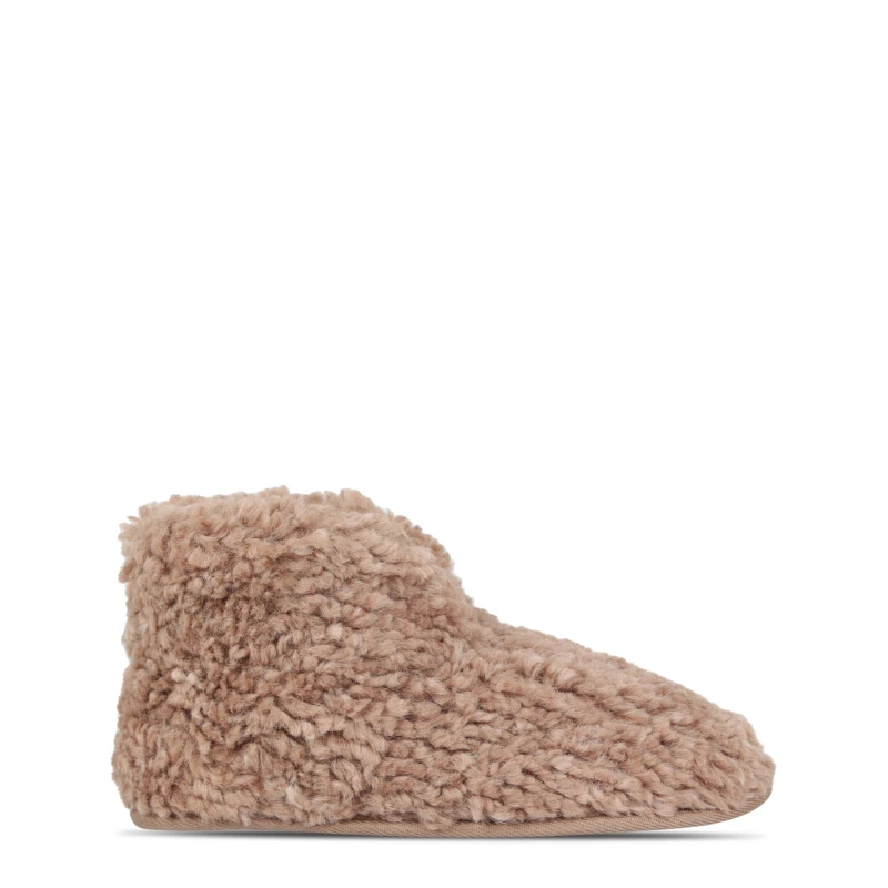 Image of Linea Teddy Slipper Boot - Brown Brown 3