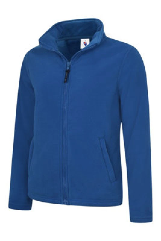 Image of Uneek Clothing Classic Full Zip Fleece Jacket - Half Moon Yoke Royal