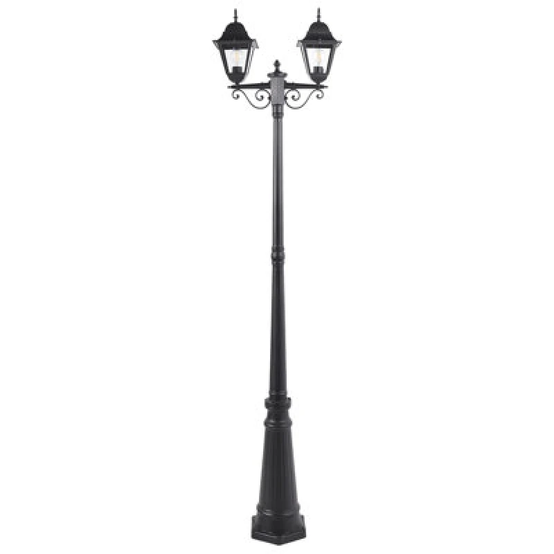 Image of Beliani Retro Outdoor Lamp Post Sukri Black