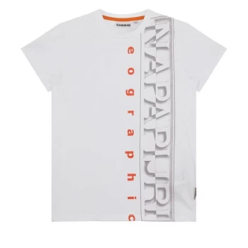 Image of Napapijri Sadyr Logo T Shirt - White 002