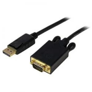 Image of StarTech.com 6ft DisplayPort to VGA Adapter Converter Cable DP to VGA 1920x1200 - Black