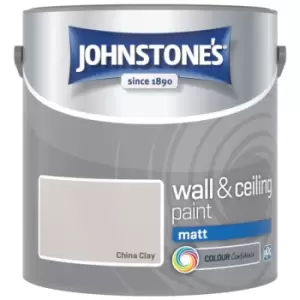 Image of Johnstones Vinyl Matt Emulsion China Clay 2.5 Litre