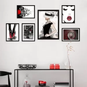 Image of SET_012 Multicolor Decorative Framed Painting (6 Pieces)