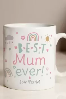 Image of Personalised Rainbow Mug - White - Ceramic