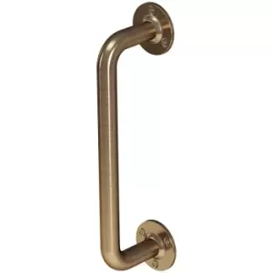 Image of Rothley - Grab Rail Antique Brass Bathroom Outdoor Support Handle Disability Aid - Brass