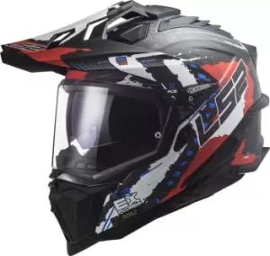Image of LS2 MX701 Explorer C Extend Carbon Motocross Helmet, black-red, Size S, black-red, Size S