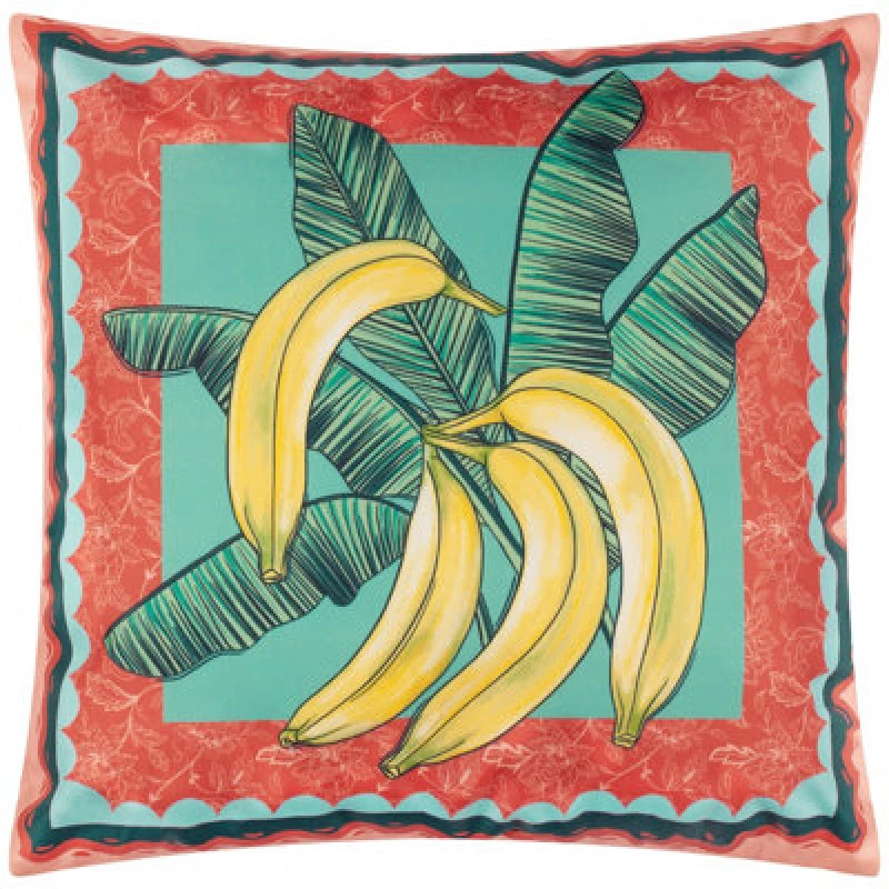 Image of Furn Furn Anemone Bananas Printed Outdoor Cushion Size: 45cm x 45cm Multi 45cm x 45cm Unisex 5025532850508