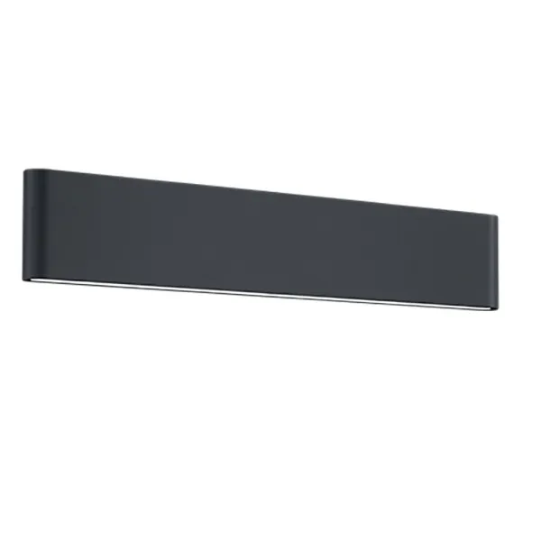 Image of Thames Ii Modern 46cm 2 Light Outdoor Up Down Wall Lamp Anthracite 3000K IP54
