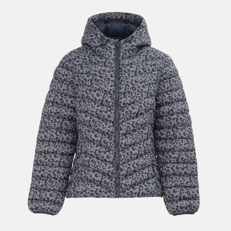 Image of SoulCal Womens Micro Bubble Long Sleeve Short Puffer Jacket Animal Mono female 8 (36)