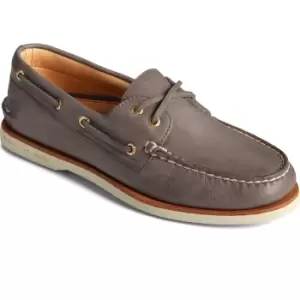 Image of Sperry Mens Gold A/O 2 Eye Leather Lace Up Boat Shoes UK Size 8 (EU 42)