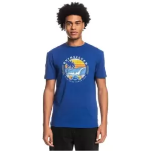 Image of Quiksilver Club T Shirt Mens - Blue