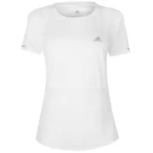 Image of adidas Mesh Layer T Shirt Ladies - White