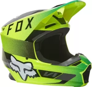 Image of FOX V1 Ridl Motocross Helmet, green, Size S, green, Size S