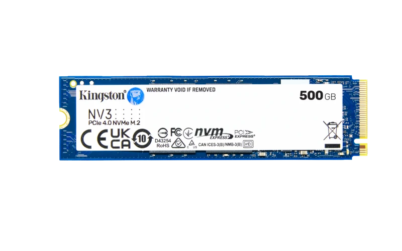 Image of 500GB Kingston NV3 M.2 2280 PCI Express 4.0 x4 NVMe Solid State Drive