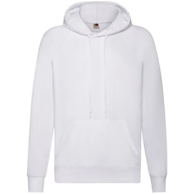 Image of Fruit Of The Loom Fruit of the Loom Men Lightweight Hooded Sweatshirt in White Size: Small White S Male 5063425979677