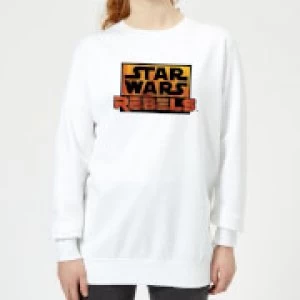 Image of Star Wars Rebels Logo Womens Sweatshirt - White - XXL