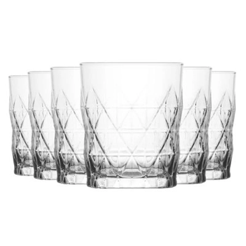 Image of LAV Keops Whisky Glasses - 345ml - Clear - Pack of 6 Clear