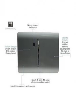 Image of Trendiswitch 45 Amp Neon Insert Std Silver