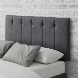 Image of Aspire Hepburn Velvet Kingsize Headboard - Steel