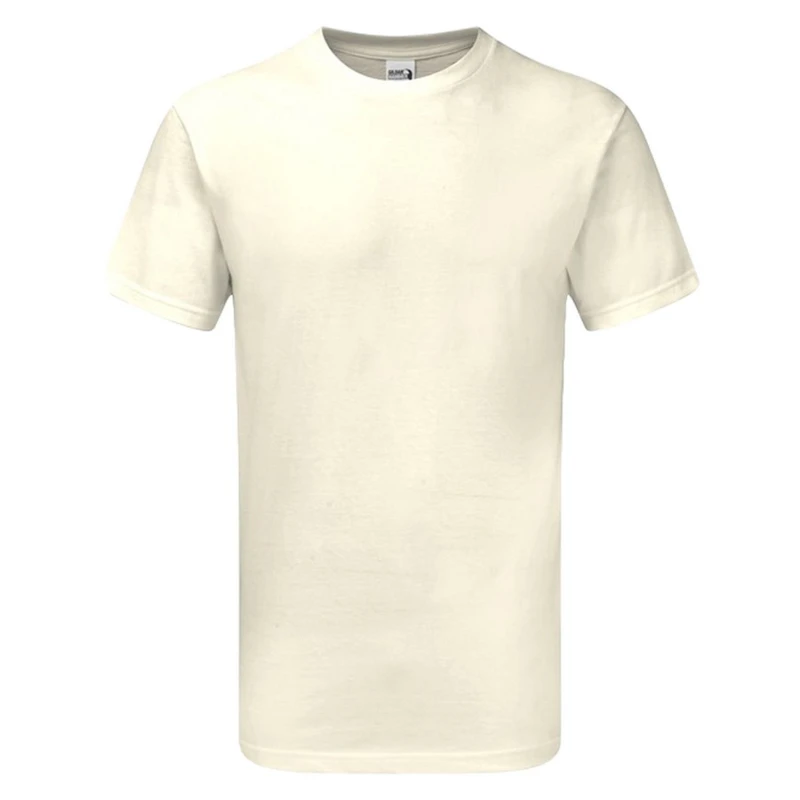 Image of Gildan Mens Plain Olive T-Shirt in Off-White Size: 2XL Off-White Male 2XL