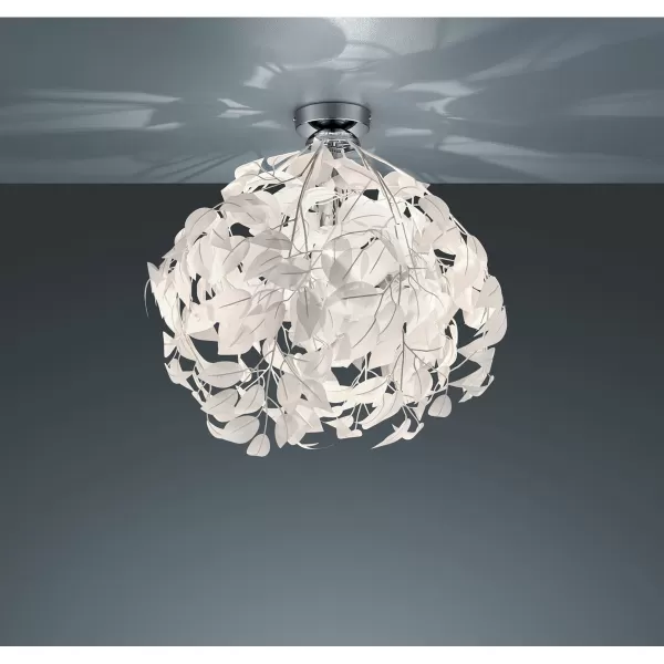 Image of Leavy Modern Semi Flush Ceiling Light Chrome