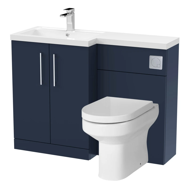 Image of Balterley Floor Standing Vanity, WC Unit, Pan, Seat & Cistern - Midnight Blue Blue Unisex