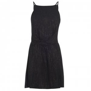 Image of Biba Metallic Stripe Playsuit - Black Gold
