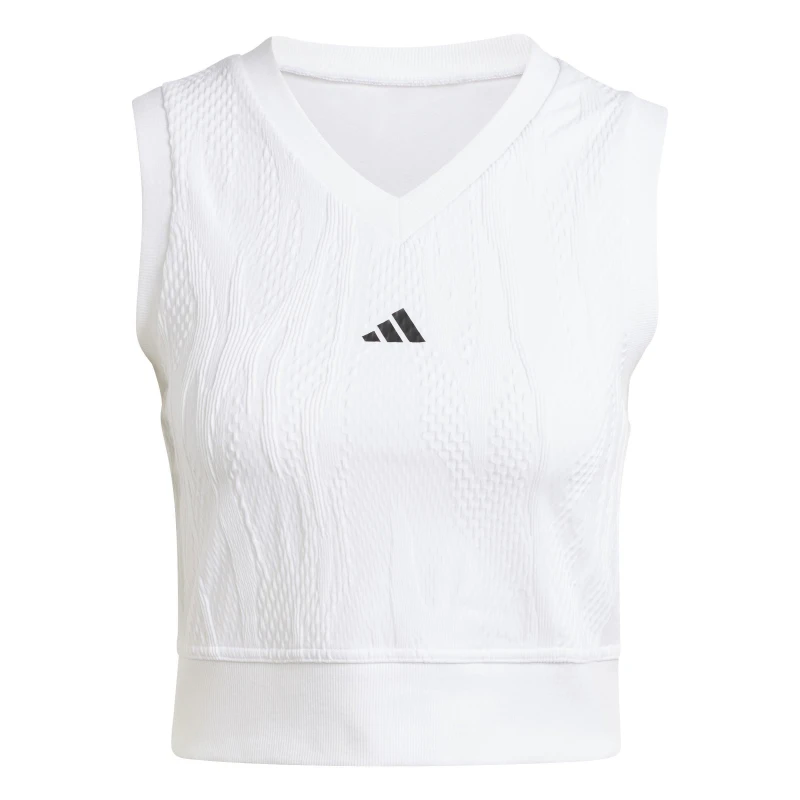 Image of adidas Tennis Pro AEROREADY Crop Top Womens - White White XS