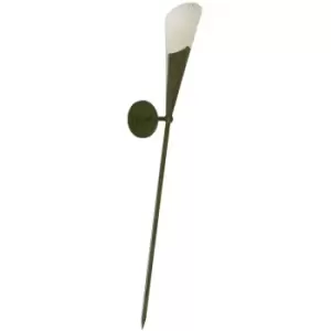 Image of Searchlight - 1 Light Indoor Wall Uplighter Brown with Cream Shade, E14