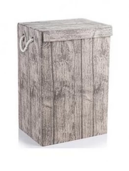 Image of Minky Laundry Hamper With Bark Print